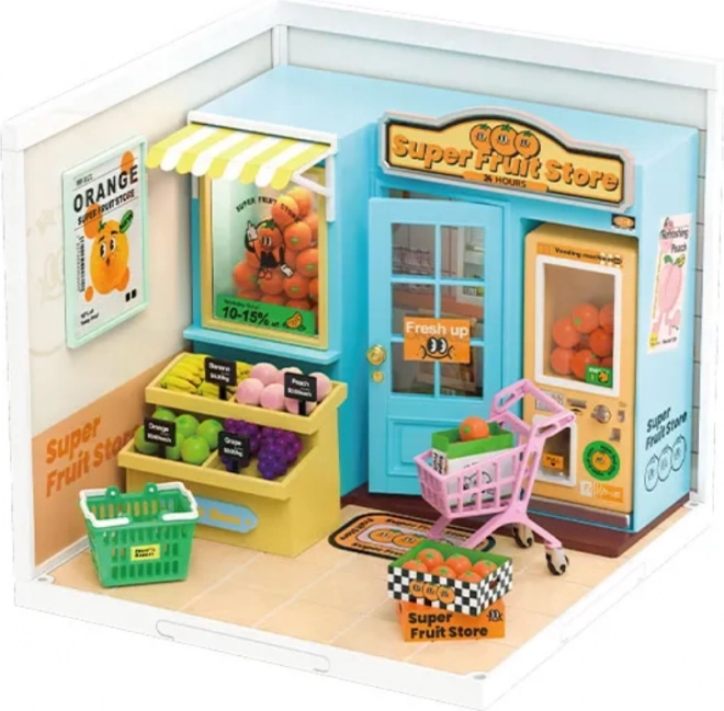 Rolife DIY Dukkehus: Frugtbutik med LED-belysning