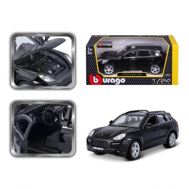 Metalmodel Porsche Cayenne Turbo sort 1/24