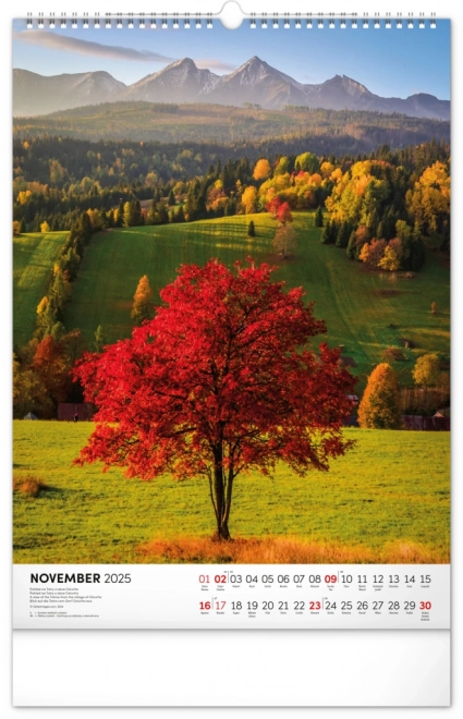 NOTIQUE Vægkalender Tatry 2025, 33 x 46 cm
