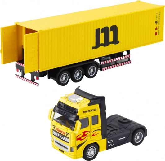 Åbnbar container for realistisk leg