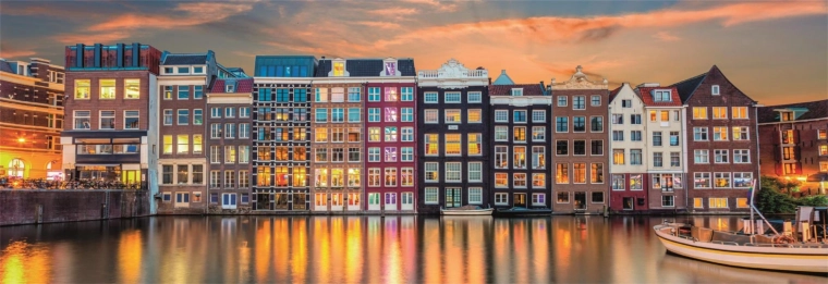 panoramapuslespil 1000 brikker – strålende amsterdam