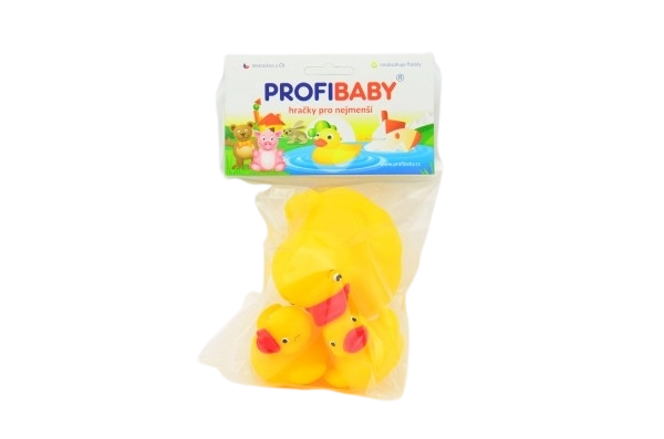 Sæt med gummiænder til badet 3 stk