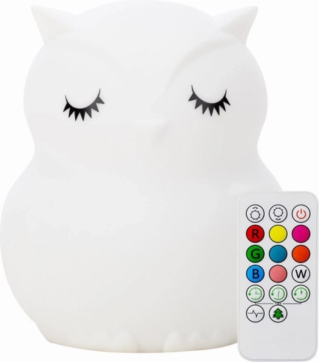 Silikone natlampe Ugle