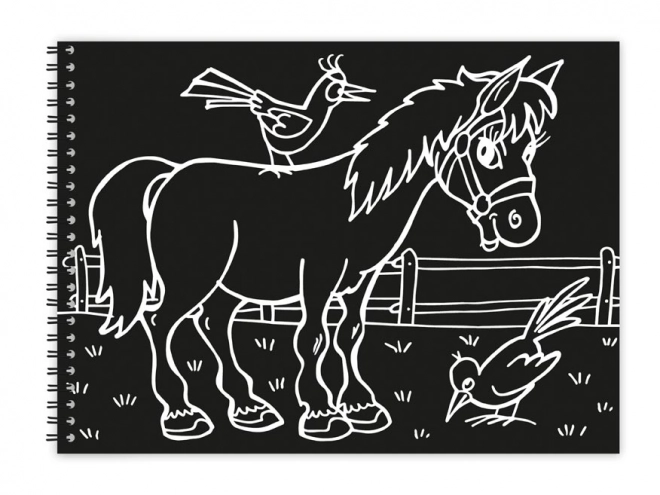 Ridse billeder blok 14x10cm 10l mix/regnbue