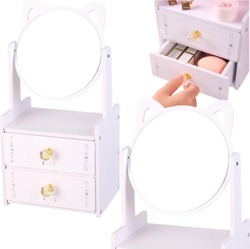 Træ mini-toiletbord med ører
