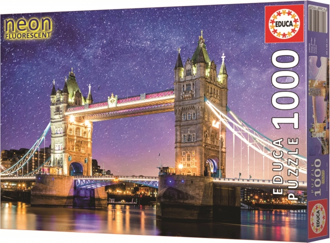 Lysende puslespil Tower Bridge i London 1000 brikker