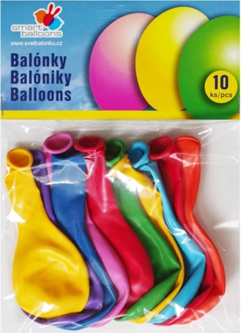 Pastelfarvede oppustelige balloner 26 cm – sæt med 10 stk