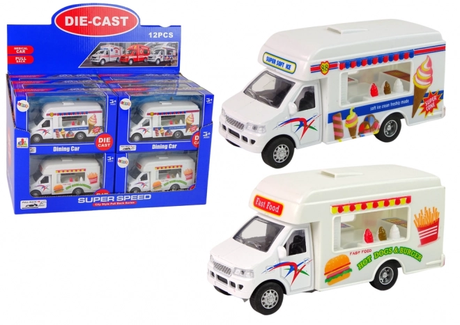 Auto Camper Isbutik Fastfood Ressourcer Friktionsdrev 2 Modeller