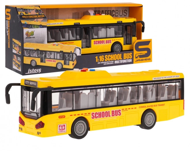 Gul bus med lys- og lydfunktion