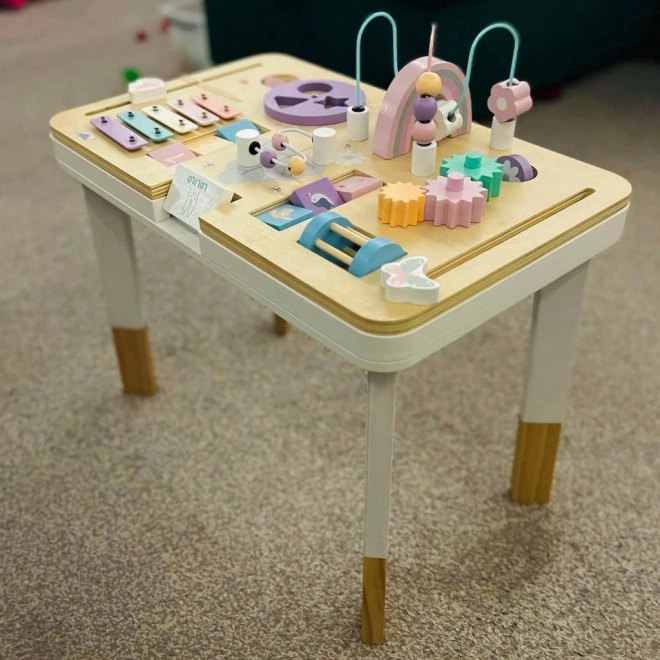 Interaktivt montessori bord Lulilo rosa