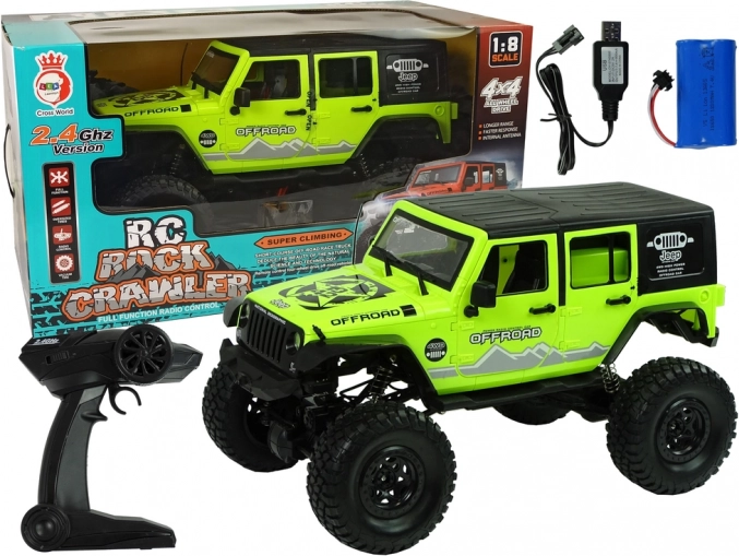 RC terrængående bil ROCK CRAWLER 2,4 GHz 4x4 – grøn