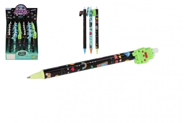 Viskelæder/pen gummi Street spil 15 cm plast 6 slags 36 stk i boks
