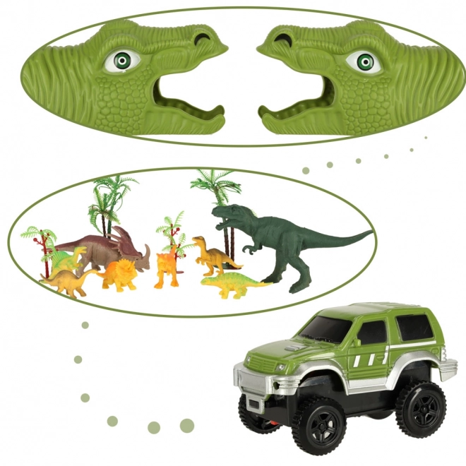 Dinosaur racerbane med biler 240 stykker