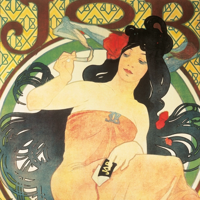 Notekalender Alfons Mucha 2025, 30 × 30 cm