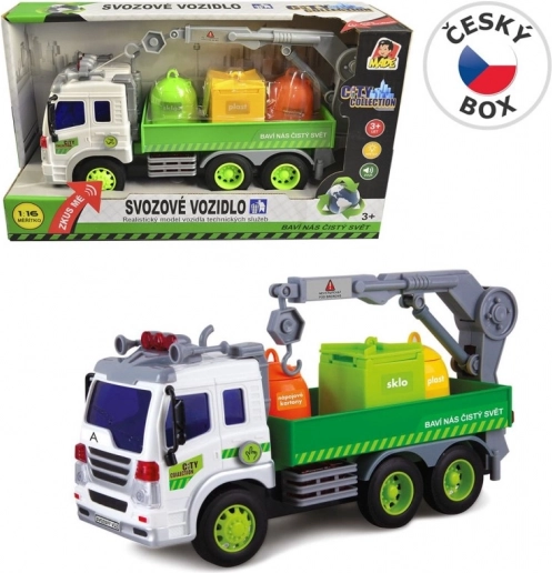Skraldebil City Collection med containere til affaldssortering
