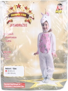 Enhjørningekostume til børn 80–92 cm