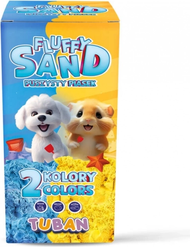 Luftig duftende sand TUBAN Fluffy blå og gul 140 g
