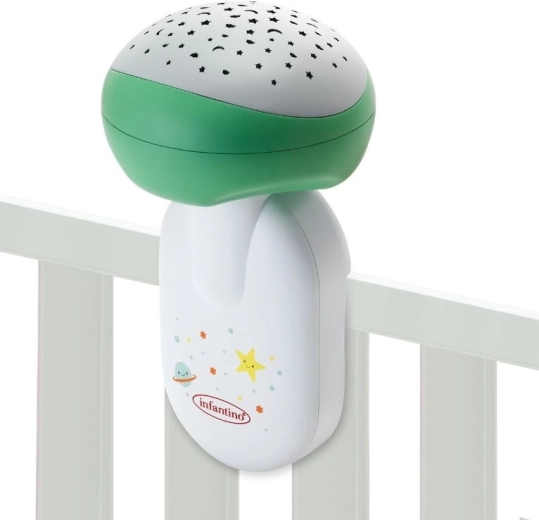 Beroligende stjerneprojektion og blidt lys