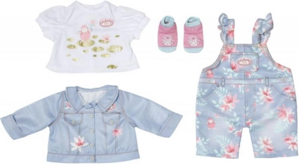 BABY ANNABELL deluxe denimsæt til dukke 43 cm
