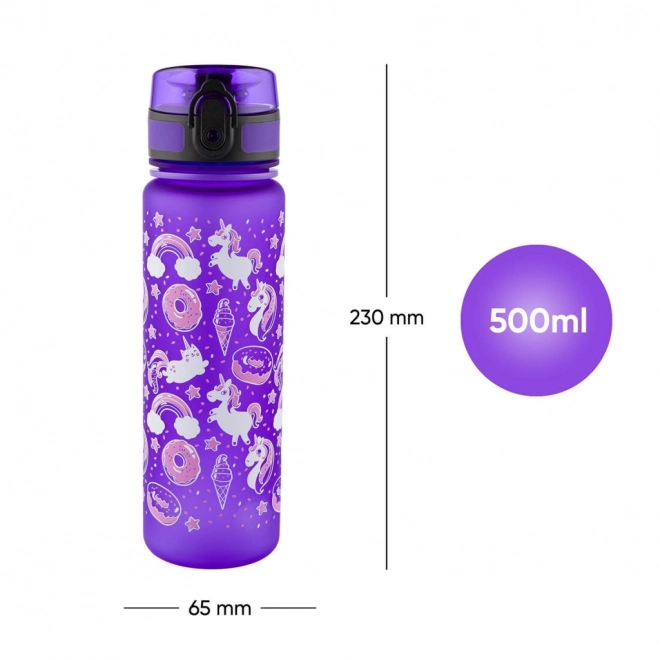 BAAGL Børneflaske til drikke med enhjørningmotiv, 500 ml
