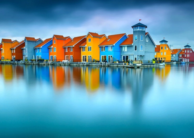 Puslespil ENJOY huse ved vandet, Groningen, Holland – 1000 brikker