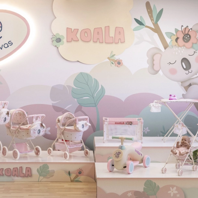 DeCuevas foldbar dukkevogn med rygsæk Koala 81 cm