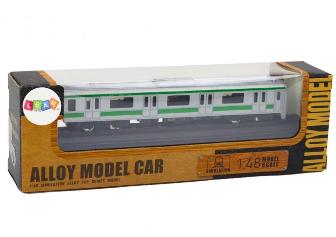 Samlerudgave af modeltogvogn 1:48 metal sølv