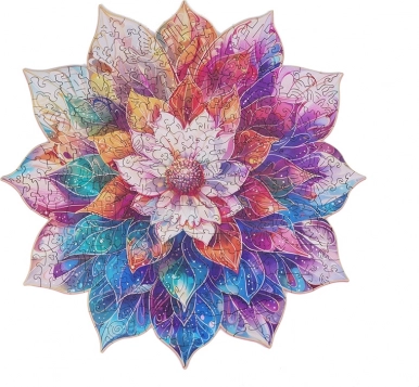 Træpuslespil Blomster-mandala