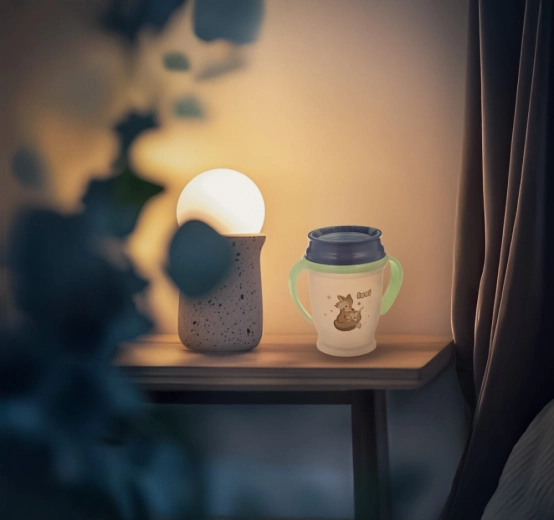 Lysende håndtag for nemt at finde den om natten