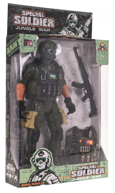 Soldat figur + tilbehør