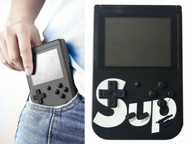 Bærbar retro spillekonsol med 400 spil