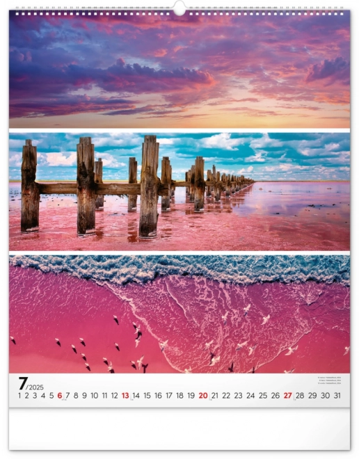NOTIQUE Vægkalender Palet 2025, 48 x 56 cm