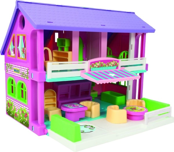 To-etagers hus fuld af detaljer
