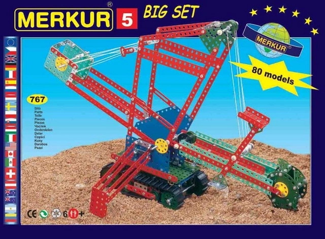 Klassisk byggesæt Merkur 5 med 80 modeller