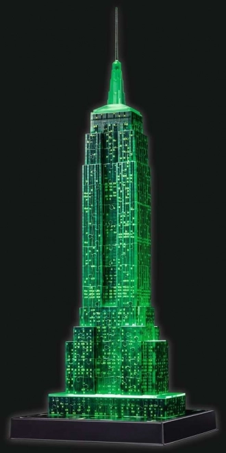 RAVENSBURGER Lysende 3D puslespil Natversion Empire State Building 216 brikker