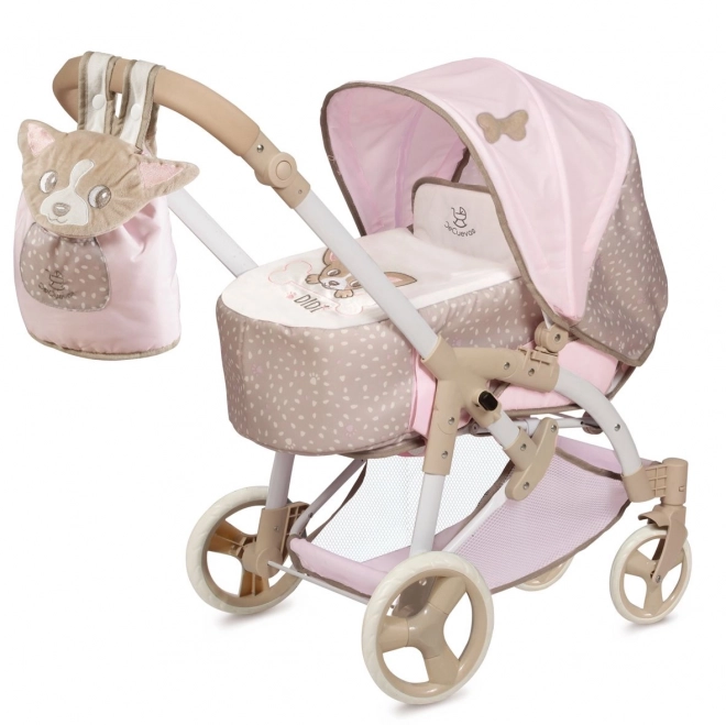 DeCuevas 81643 Foldbar dukkevogn 3 i 1 med bæretaske DIDI 2021 - 75 cm