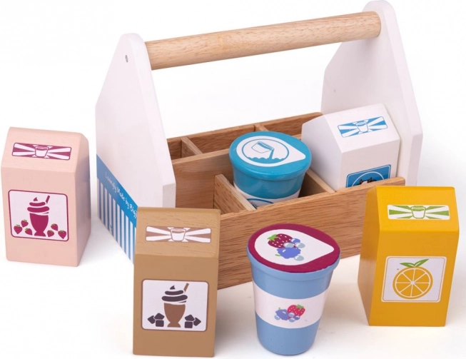 Bigjigs Toys cocktailprodukter i bærbar kasse