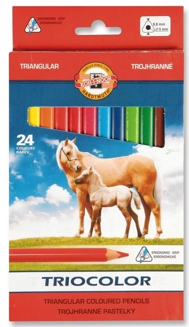 Trekantede farveblyanter Koh-i-noor 24 stk Triocolor
