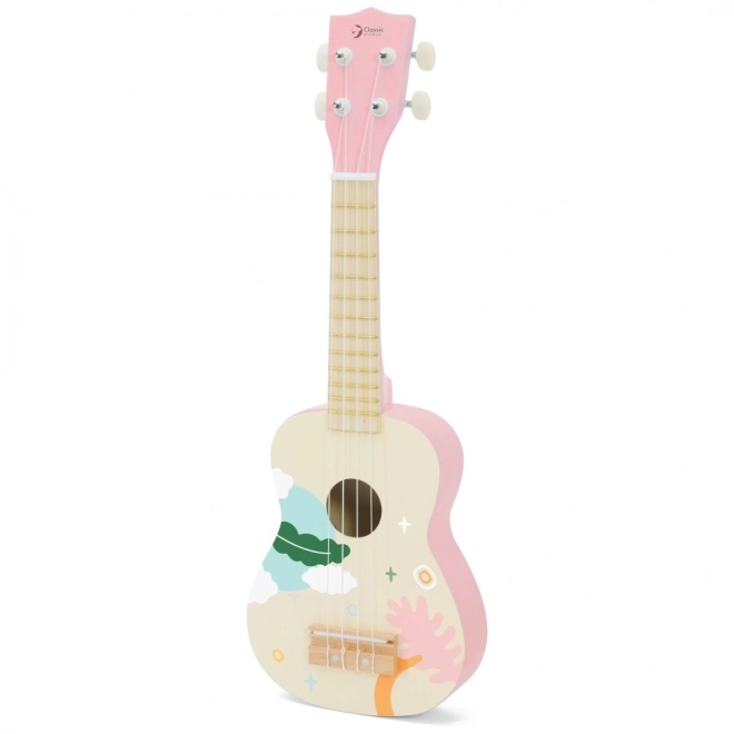 Klassisk verdens pink træ-ukulele til børn