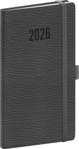 Lommekalender Rivoli 2026 grå