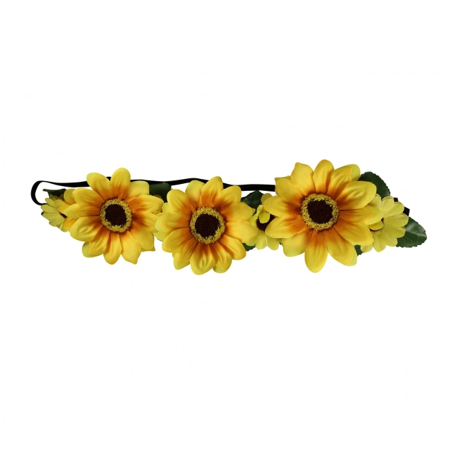 Pandebånd blomst gul 3 store blomster