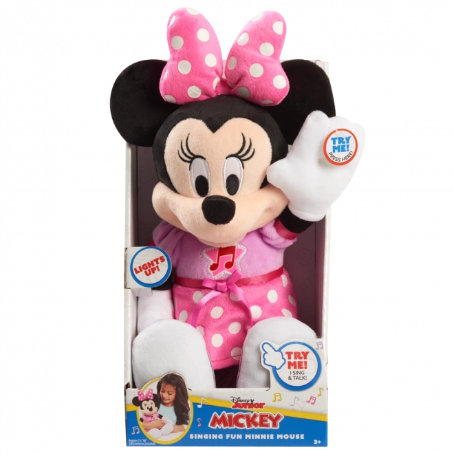 Syngende plysbjørn Minnie Mouse