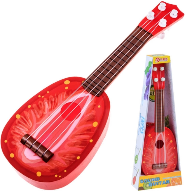 Børne-ukulele – plastguitar 37 cm – Rød
