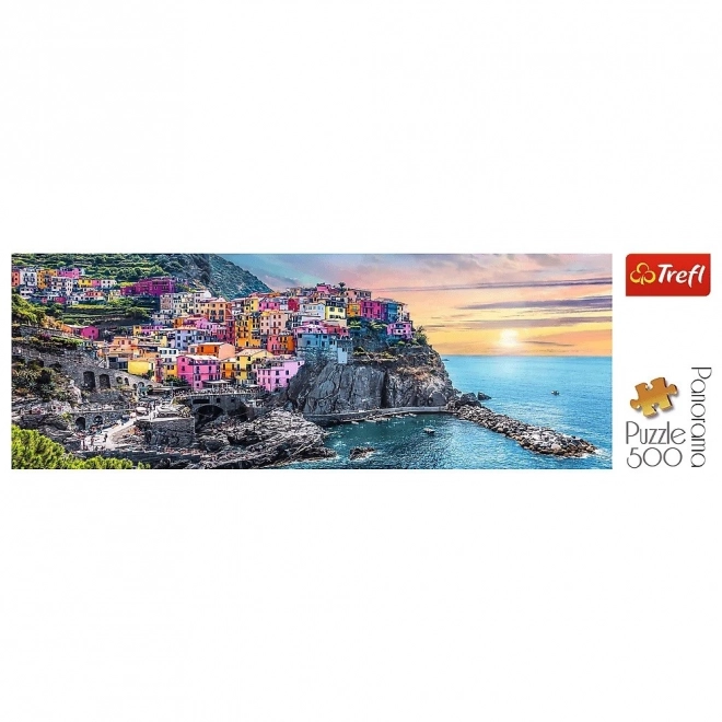Panoramisk puslespil 500 brikker Vernazza ved solnedgang, Italien