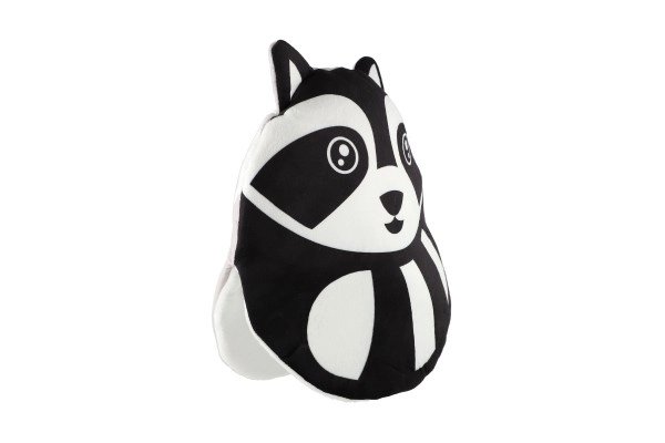 Plys pude 35x30cm sort/hvid i pose 0+