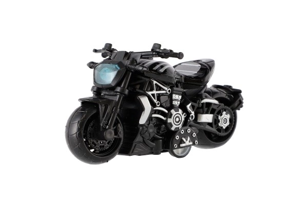 Motorcykel metal/plast 10 cm til tilbagespænding mix farver