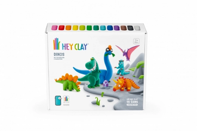 Hey Clay plastikmasse sæt Dinosaurer