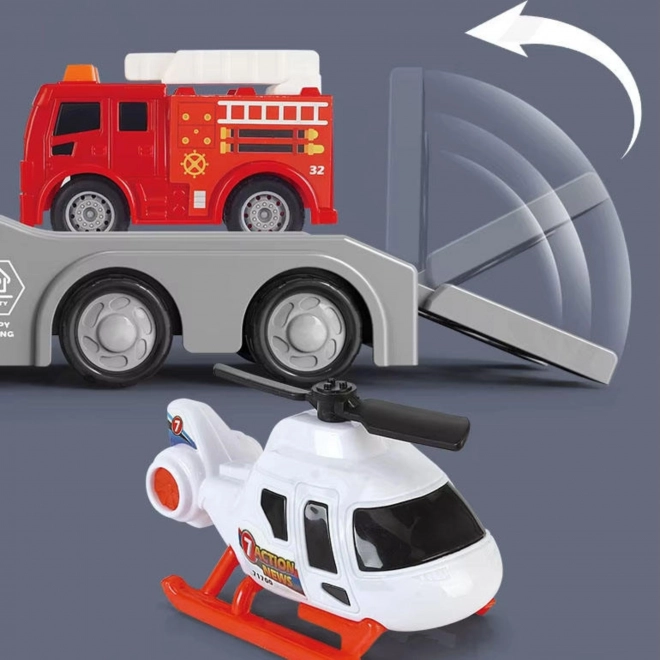 Rød Brandbil CITY TRUCK med Lyd- og Lyseffekter