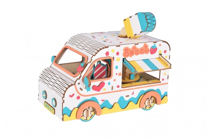 Woodcraft Træ 3D-puslespil Isbil