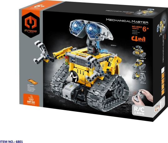 IM.Master Byggesæt robot WALL-E 4-i-1 RC fjernbetjening/app 15,5x21x19,5 cm